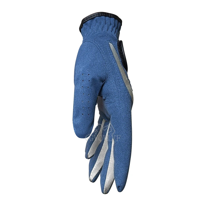 Men's GOLF GLOVE Micro Fiber Soft, Blue & Gray Anti-Skidding Non-Slip, Breathable Golf Glove multiple sizes and both left and right hand available