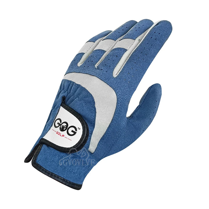 Men's GOLF GLOVE Micro Fiber Soft, Blue & Gray Anti-Skidding Non-Slip, Breathable Golf Glove multiple sizes and both left and right hand available