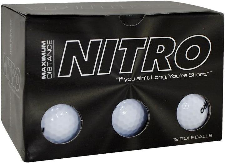 Maximum Distance Golf Ball (12-Pac) Made from Dupont Lithium Surlyn/Titanium for Maximum Distance and Velocity.  Great for Those Starting Their Golf Journey