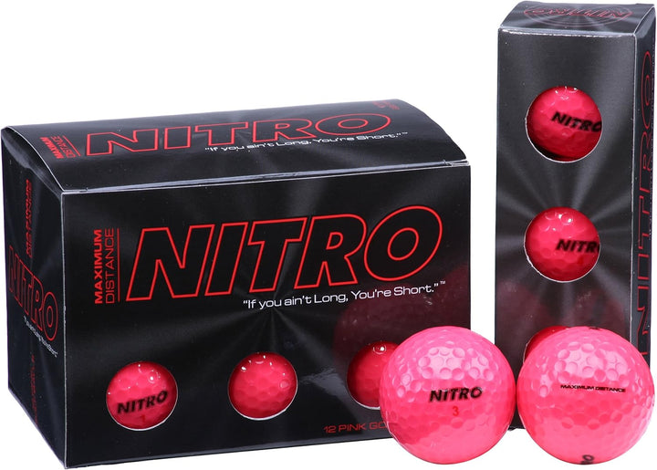 Maximum Distance Golf Ball (12-Pac) Made from Dupont Lithium Surlyn/Titanium for Maximum Distance and Velocity.  Great for Those Starting Their Golf Journey