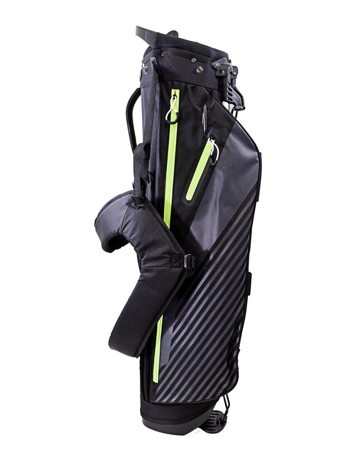 Golf Stand Bag, 4 Way Divider, Black 6.5", Ultra Light!, Adjustable Sling and Hip Pad Makes Transporting Clubs as Easy as Possible!