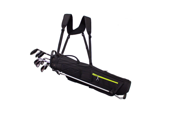 Golf Stand Bag, 4 Way Divider, Black 6.5", Ultra Light!, Adjustable Sling and Hip Pad Makes Transporting Clubs as Easy as Possible!