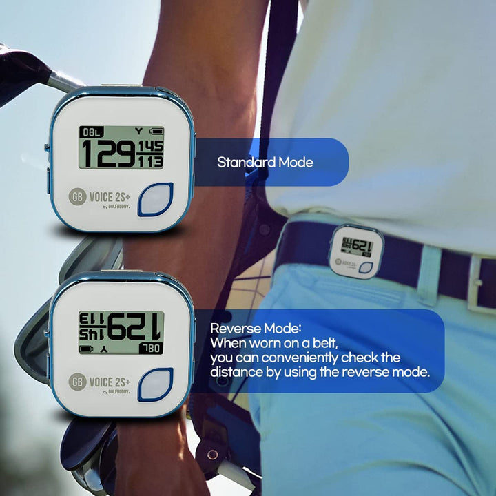 Voice 2 Talking GPS Rangefinder (Bundle), Long Lasting Battery Golf Distance Range Finder & Silicon Strap Wristband