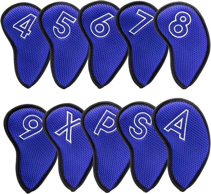 Lightweight Golf Club Covers Headcovers, 10Pcs/Pack - Meshy and Foam Made for Oversized Standard, and Small Size, Three Colors