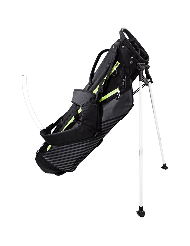 Golf Stand Bag, 4 Way Divider, Black 6.5", Ultra Light!, Adjustable Sling and Hip Pad Makes Transporting Clubs as Easy as Possible!