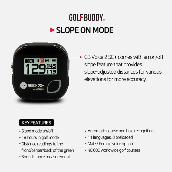 Voice 2 Talking GPS Rangefinder (Bundle), Long Lasting Battery Golf Distance Range Finder & Silicon Strap Wristband